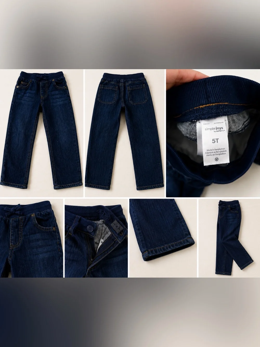 Simple joys by Carter’s Navy Blue Straight Jeans - 5T